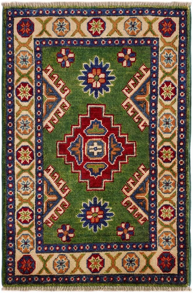 1' 11 x 2' 11 Hand Knotted Kazak Rug