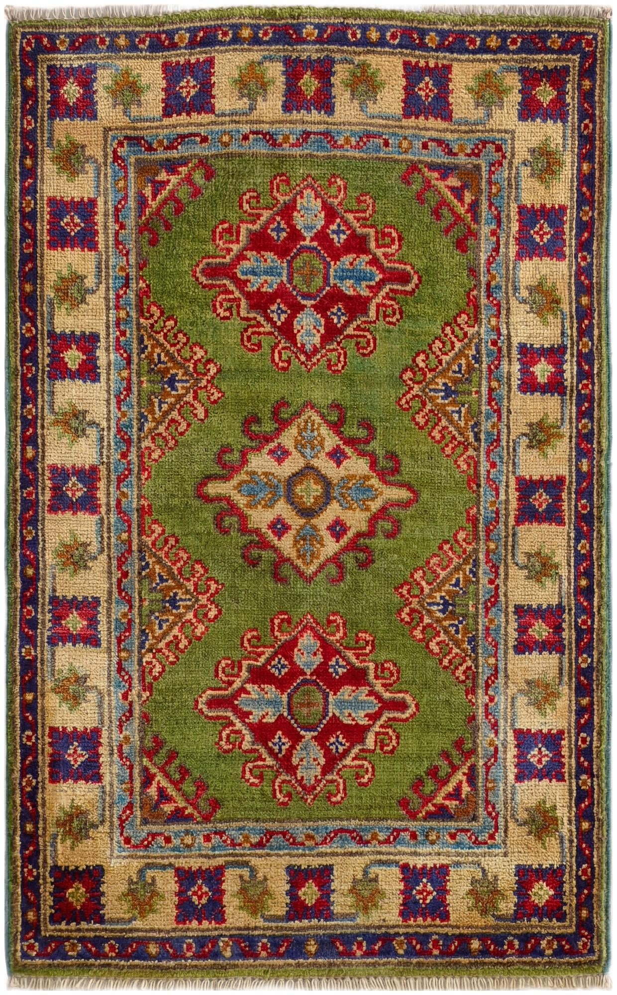 2' 1 x 3' 4 Hand Knotted Kazak Rug