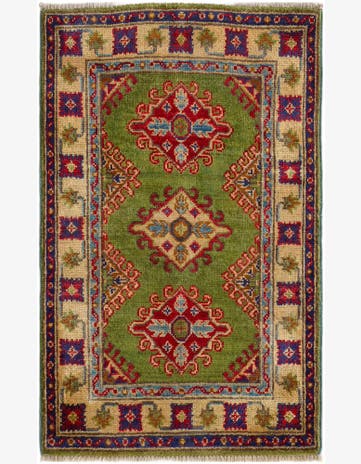 2' 1 x 3' 4 Hand Knotted Kazak Rug