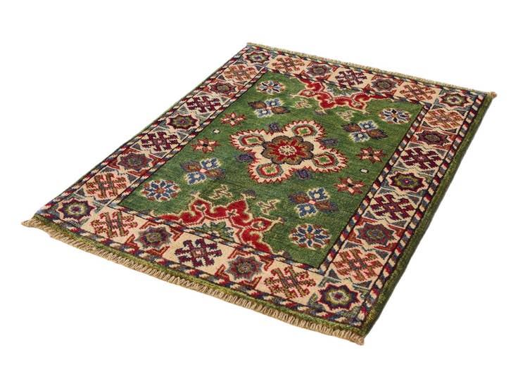 Detail image of 2' 1 x 2' 11 Hand Knotted Kazak Rug