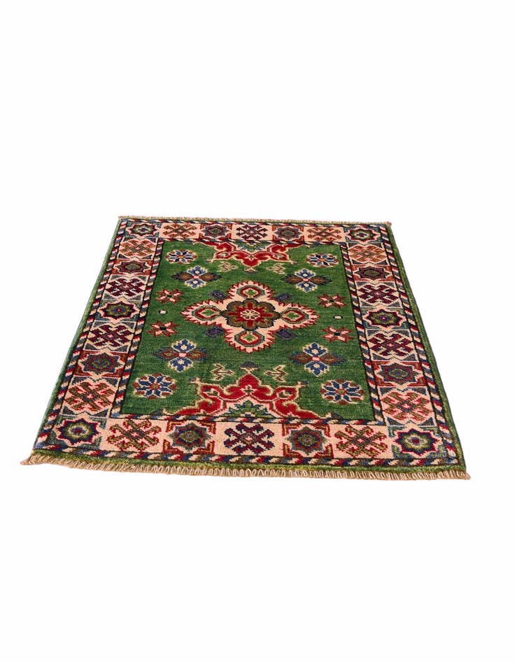 Detail image of 2' 1 x 2' 11 Hand Knotted Kazak Rug
