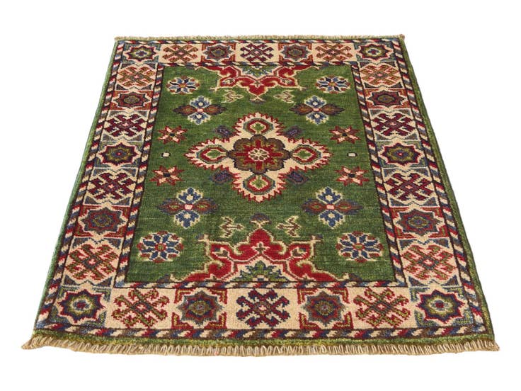 Detail image of 2' 1 x 2' 11 Hand Knotted Kazak Rug