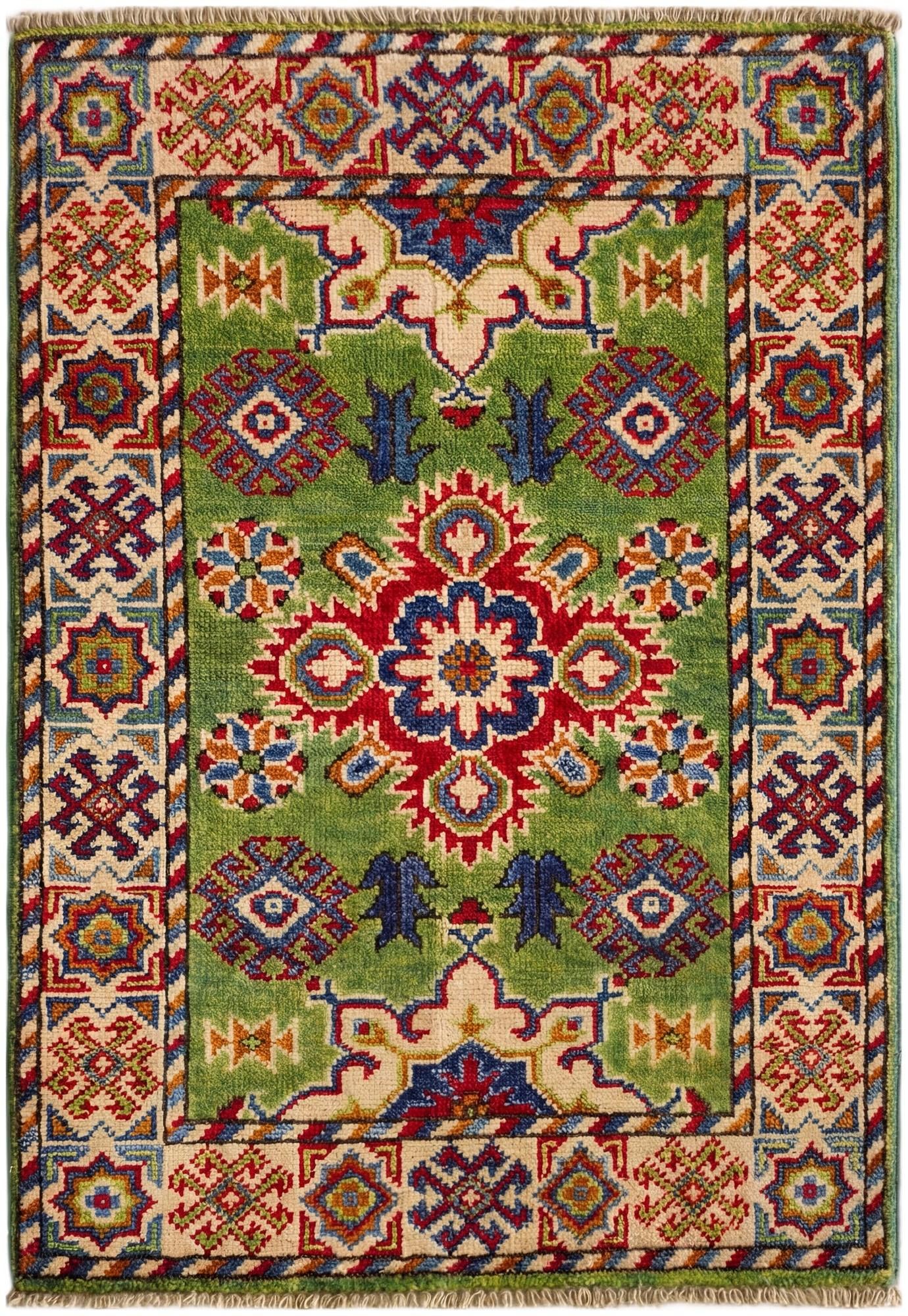 2' x 3' Hand Knotted Kazak Rug