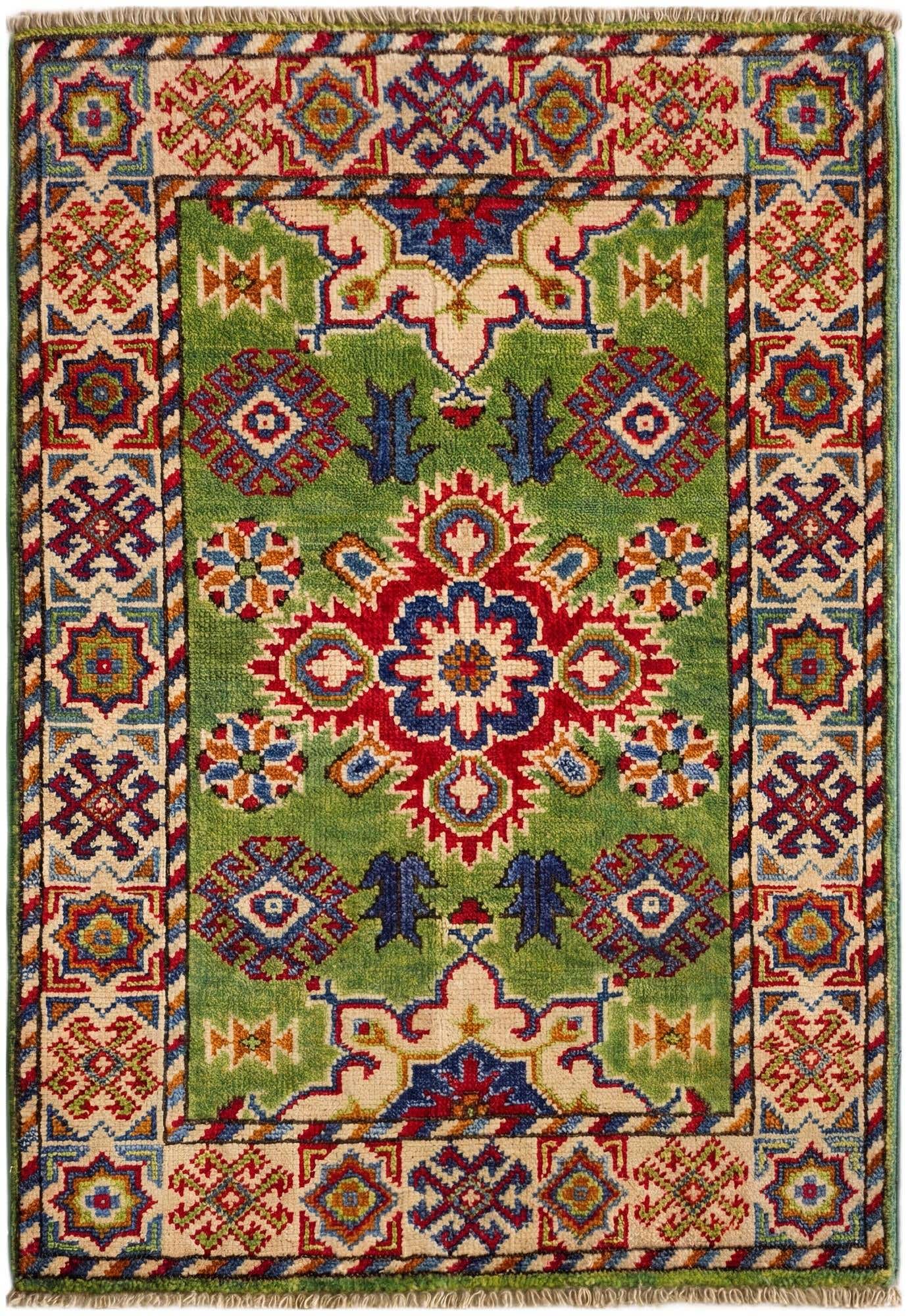 2' x 3' Hand Knotted Kazak Rug