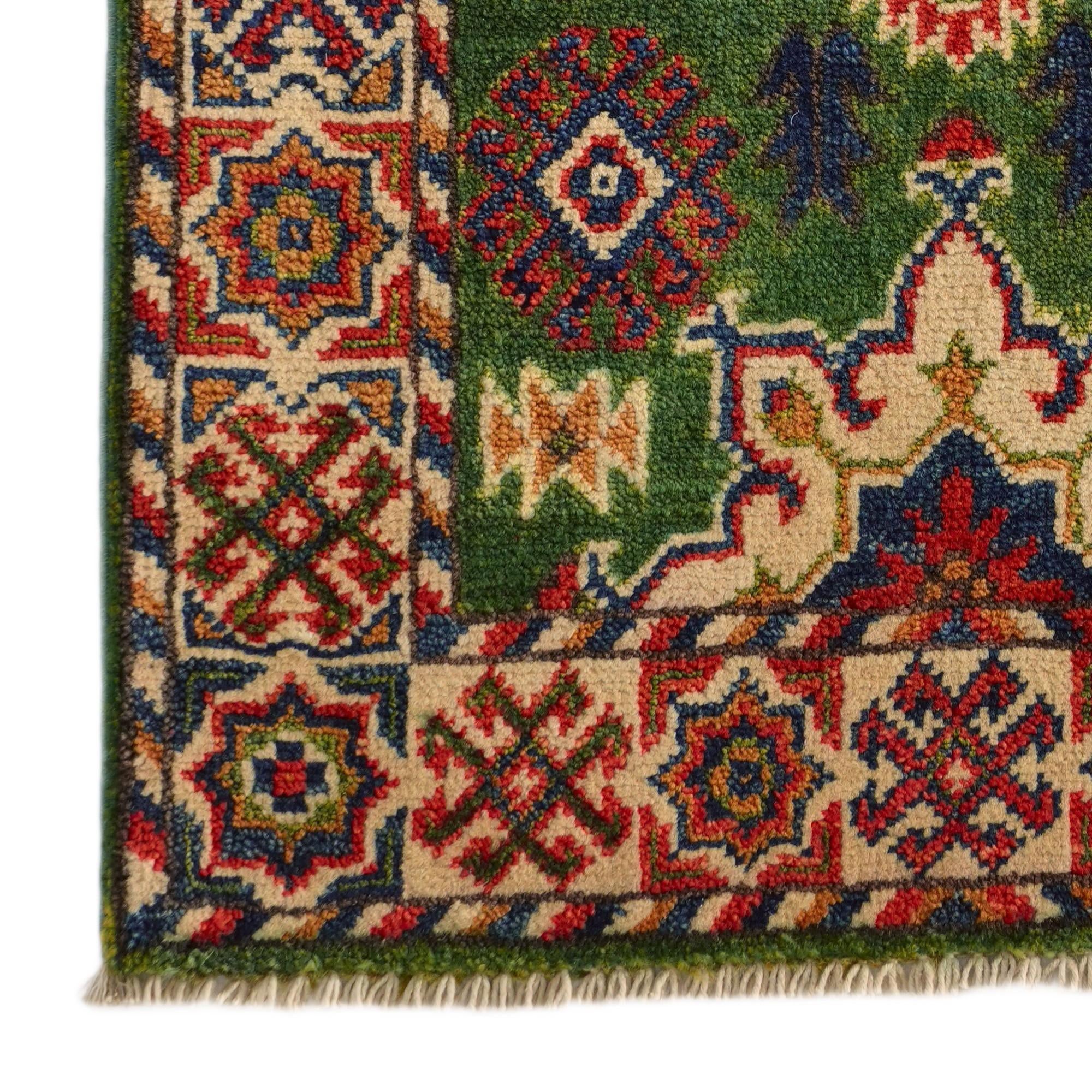 2' x 3' 1 Hand Knotted Kazak Rug