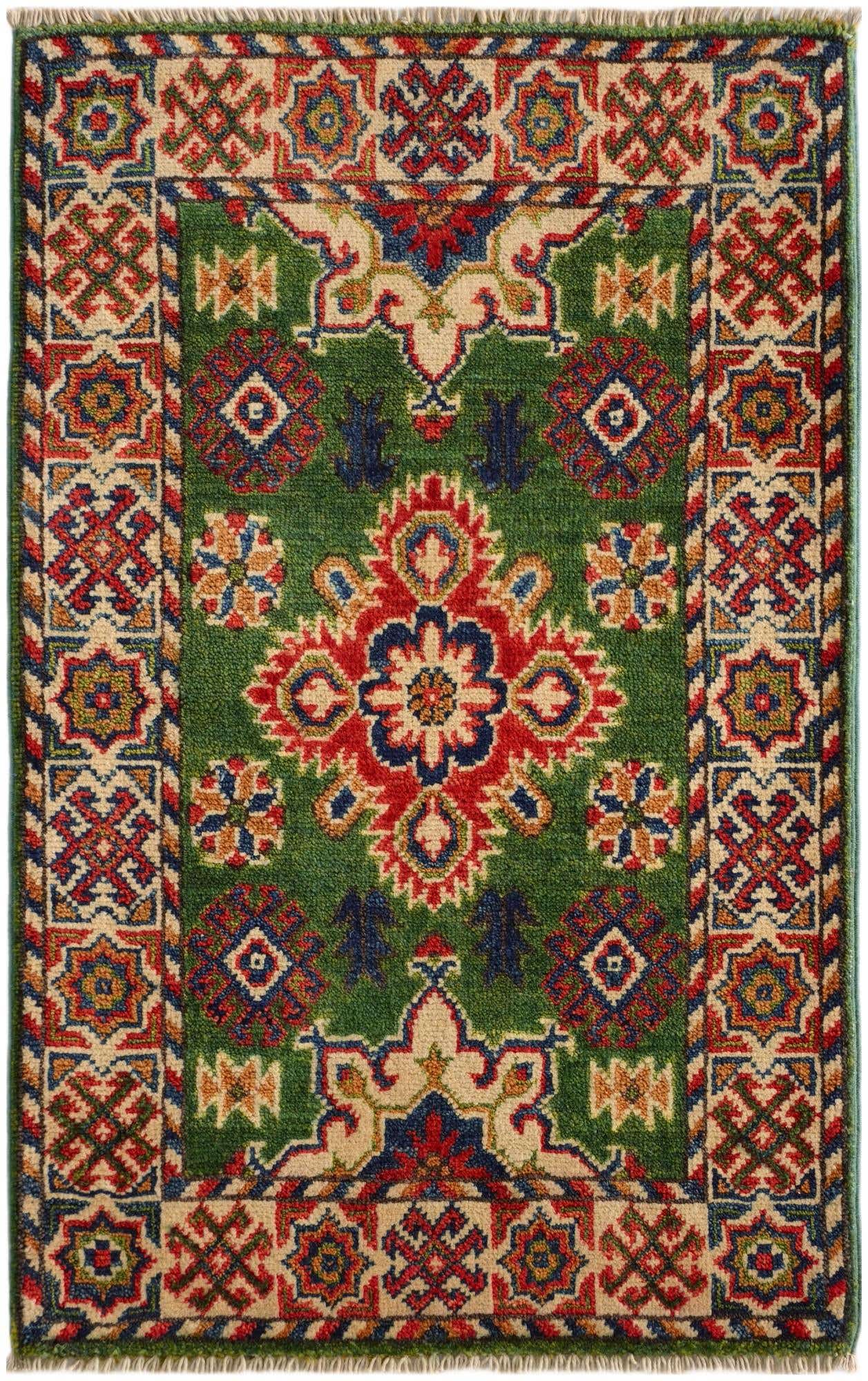 2' x 3' 1 Hand Knotted Kazak Rug