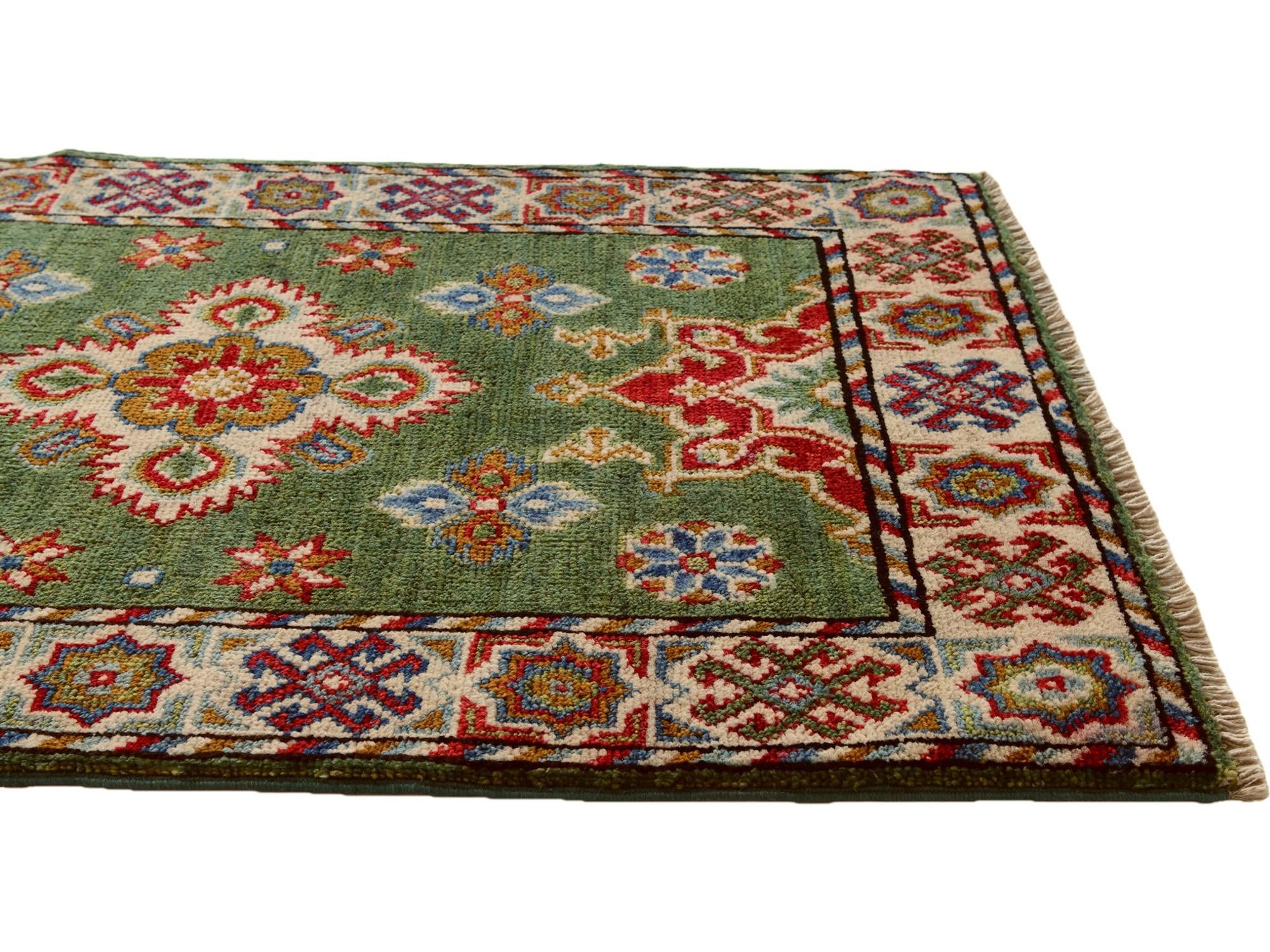 2' 1 x 3' 4 Hand Knotted Kazak Rug