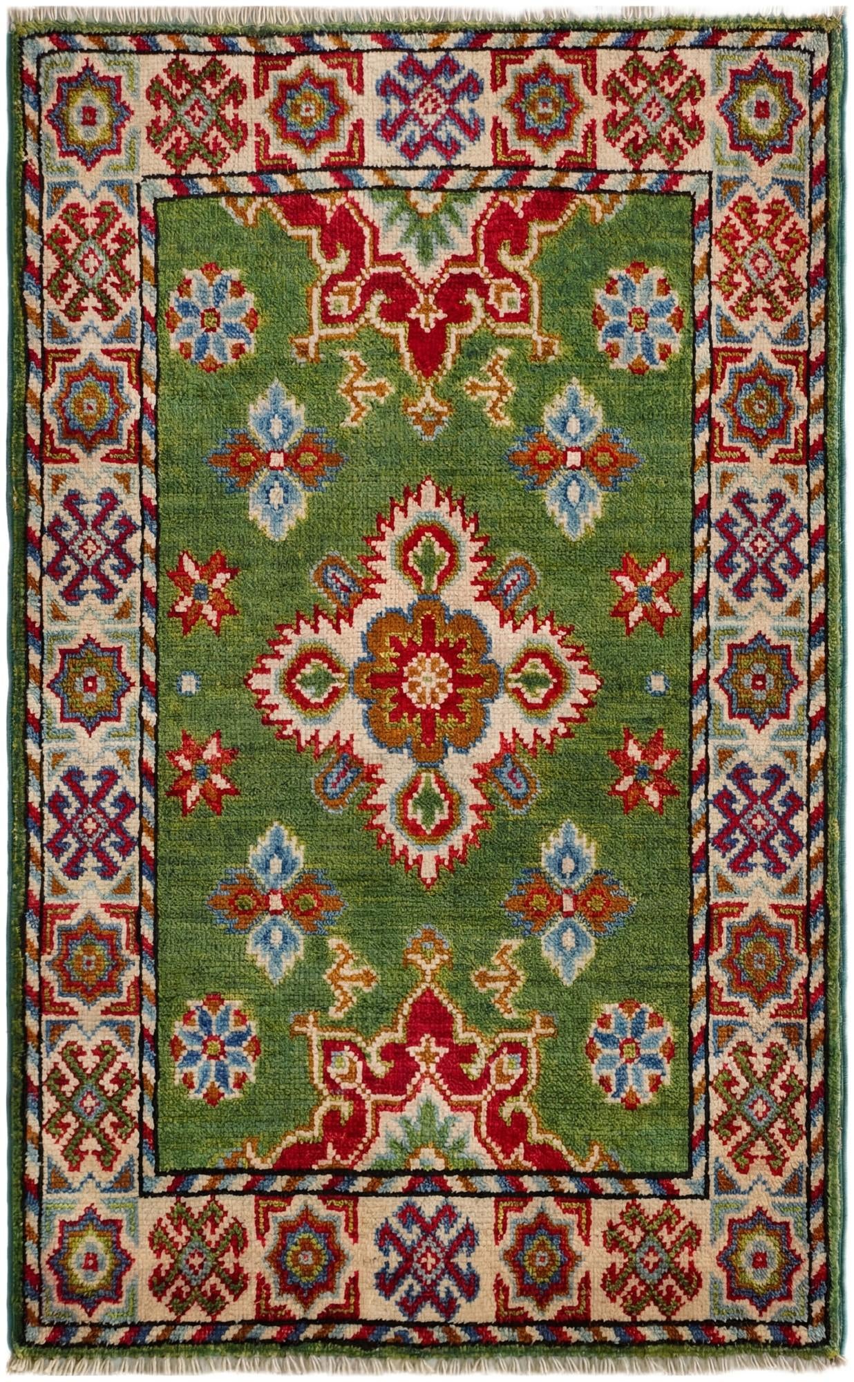2' 1 x 3' 4 Hand Knotted Kazak Rug