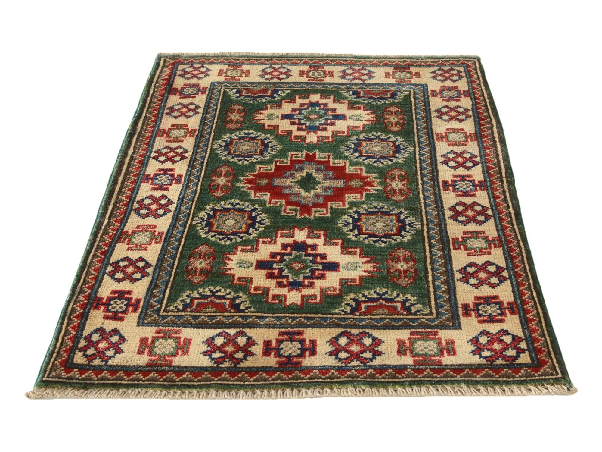 2' 1 x 3' Hand Knotted Kazak Rug