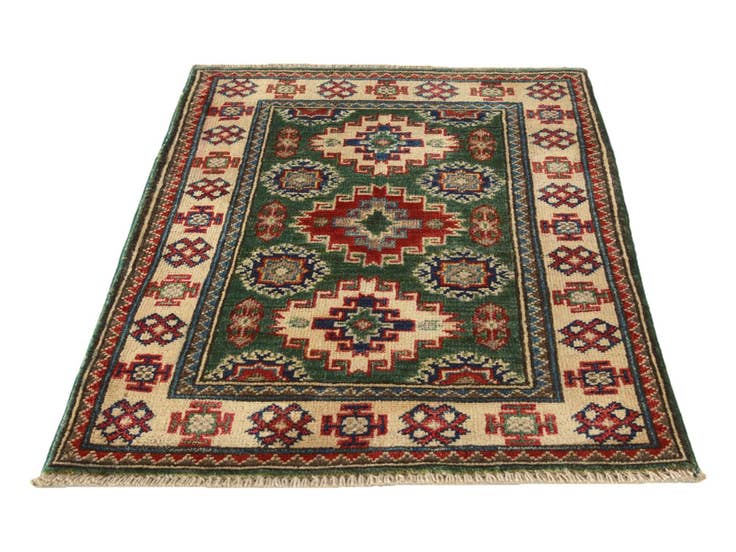 Detail image of 2' 1 x 3' Hand Knotted Kazak Rug