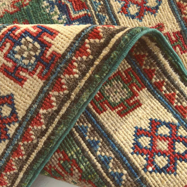 Detail image of 2' 1 x 3' Hand Knotted Kazak Rug