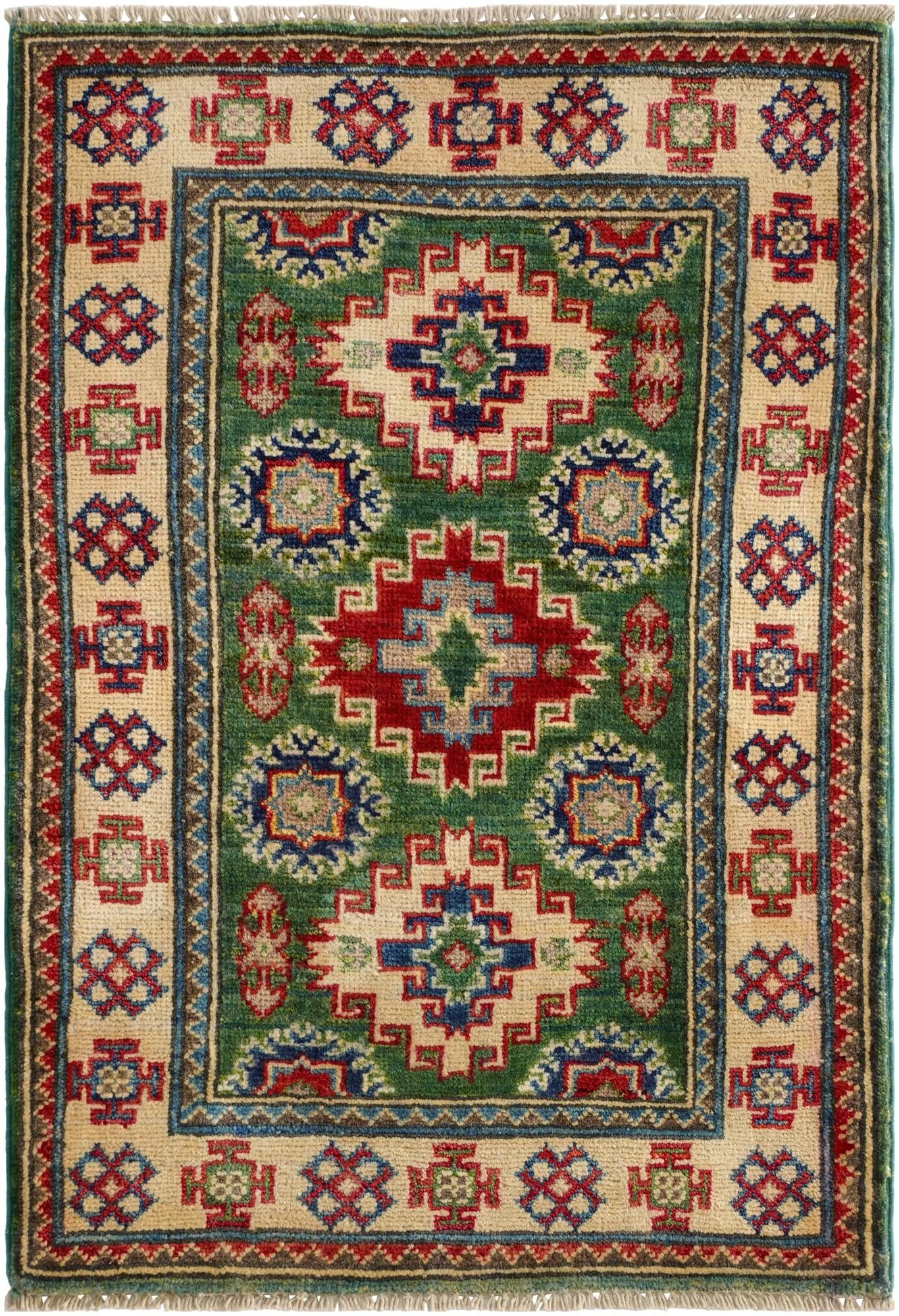 2' 1 x 3' Hand Knotted Kazak Rug