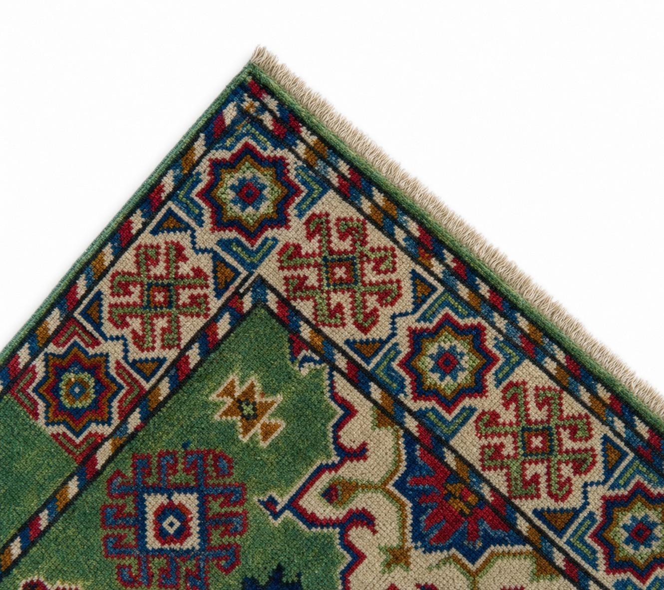 2' x 3' Hand Knotted Kazak Rug