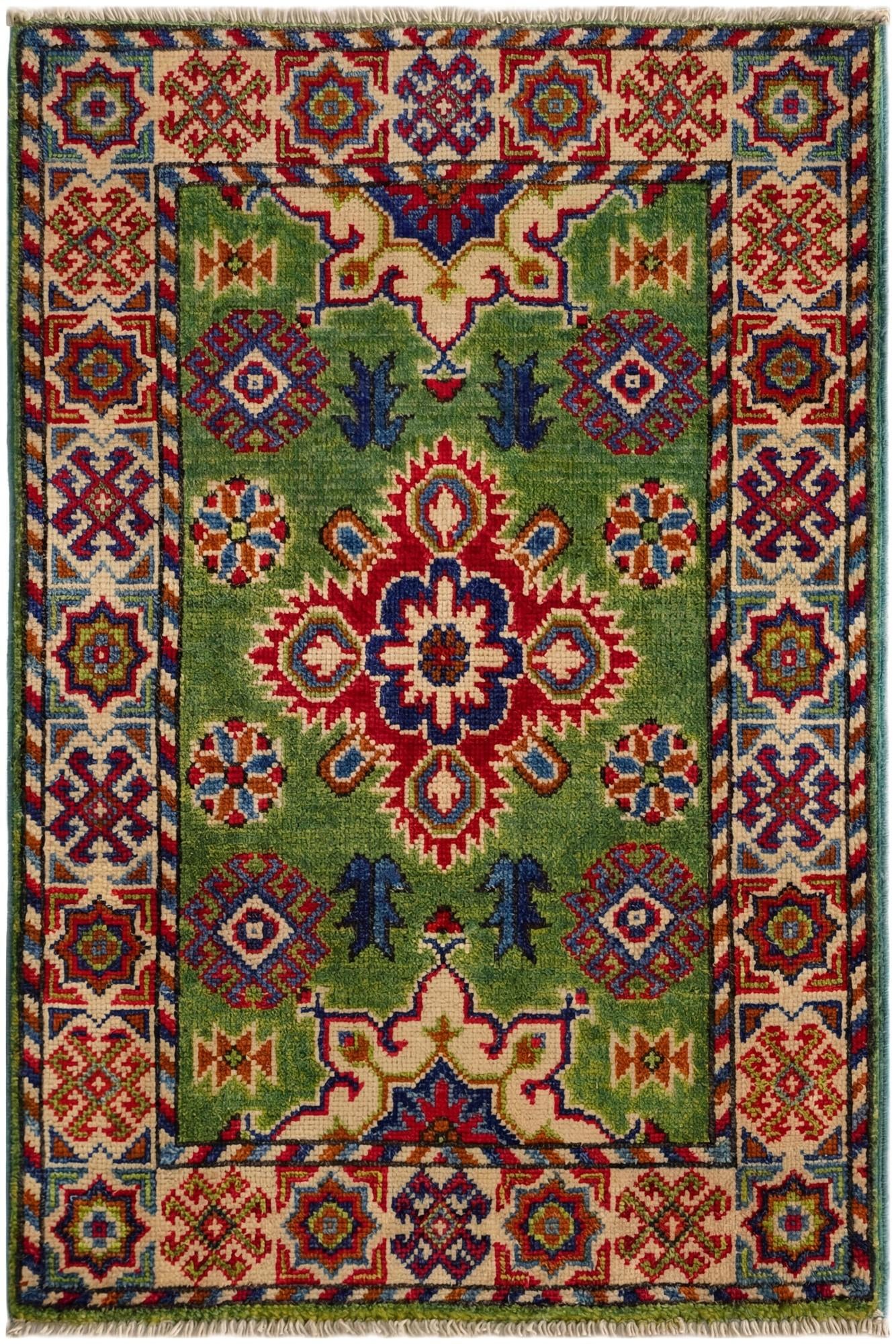 2' x 3' Hand Knotted Kazak Rug