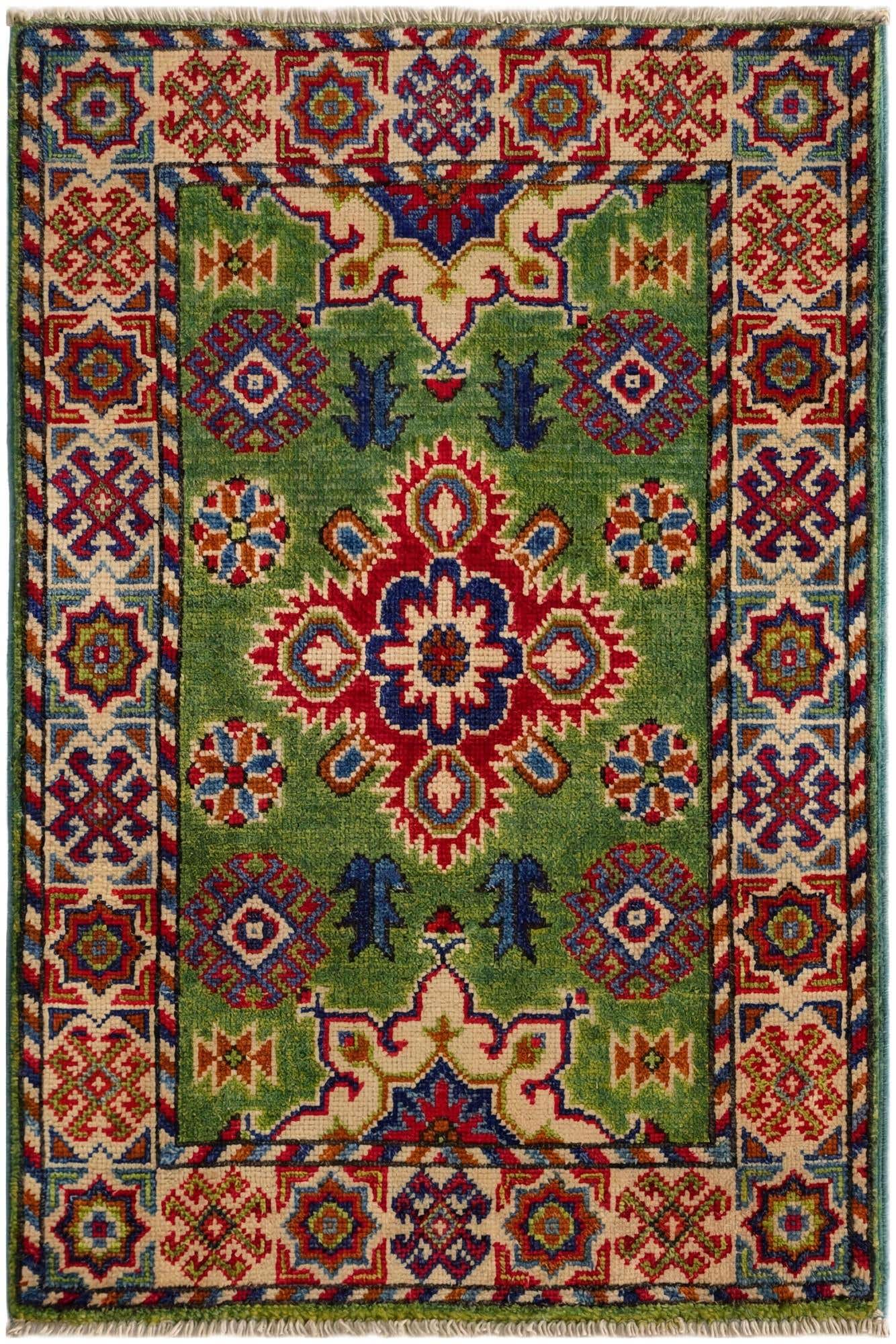 2' x 3' Hand Knotted Kazak Rug