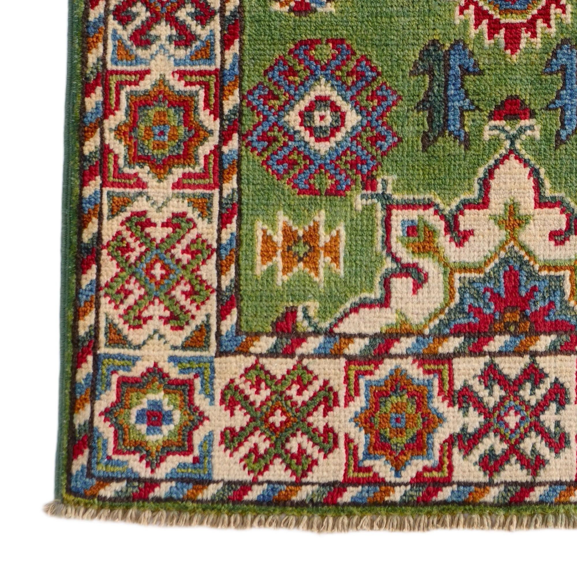 2' 1 x 3' Hand Knotted Kazak Rug