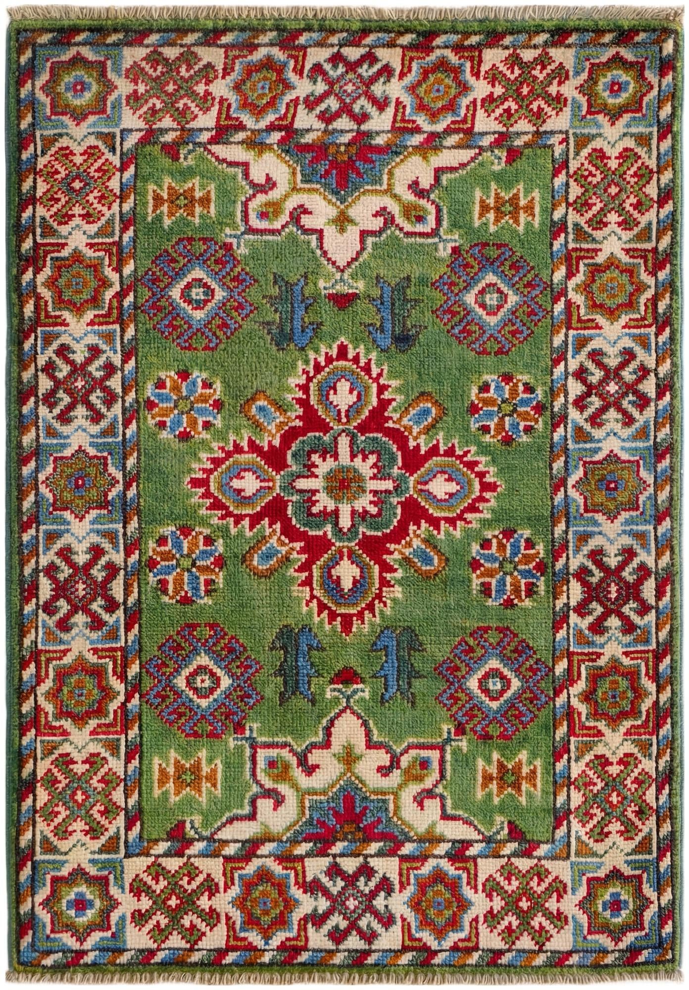 2' 1 x 3' Hand Knotted Kazak Rug