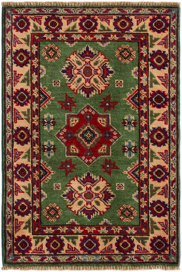 Detail image of 2' 1 x 3' 2 Hand Knotted Kazak Rug