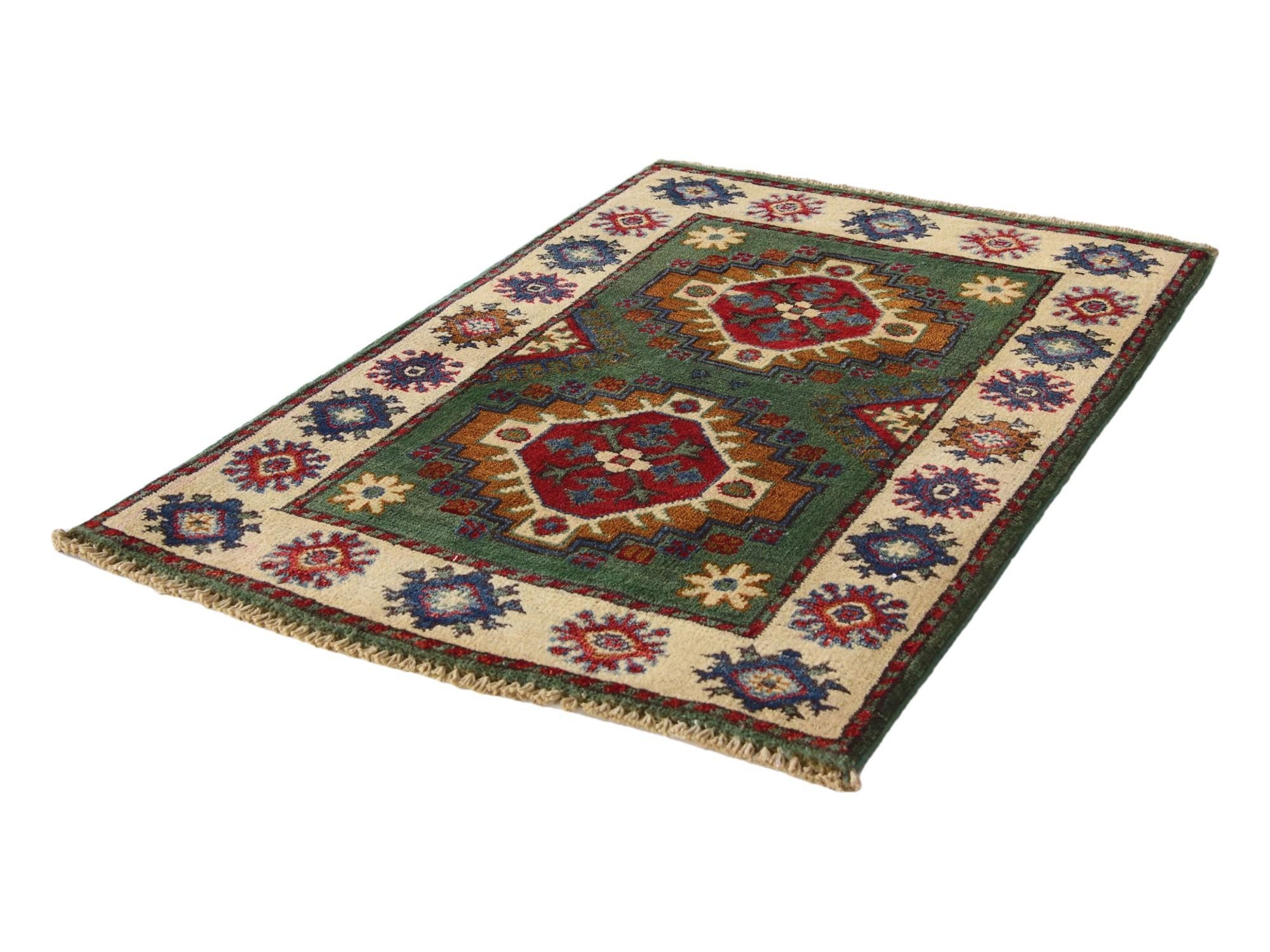 2' x 3' Hand Knotted Kazak Rug