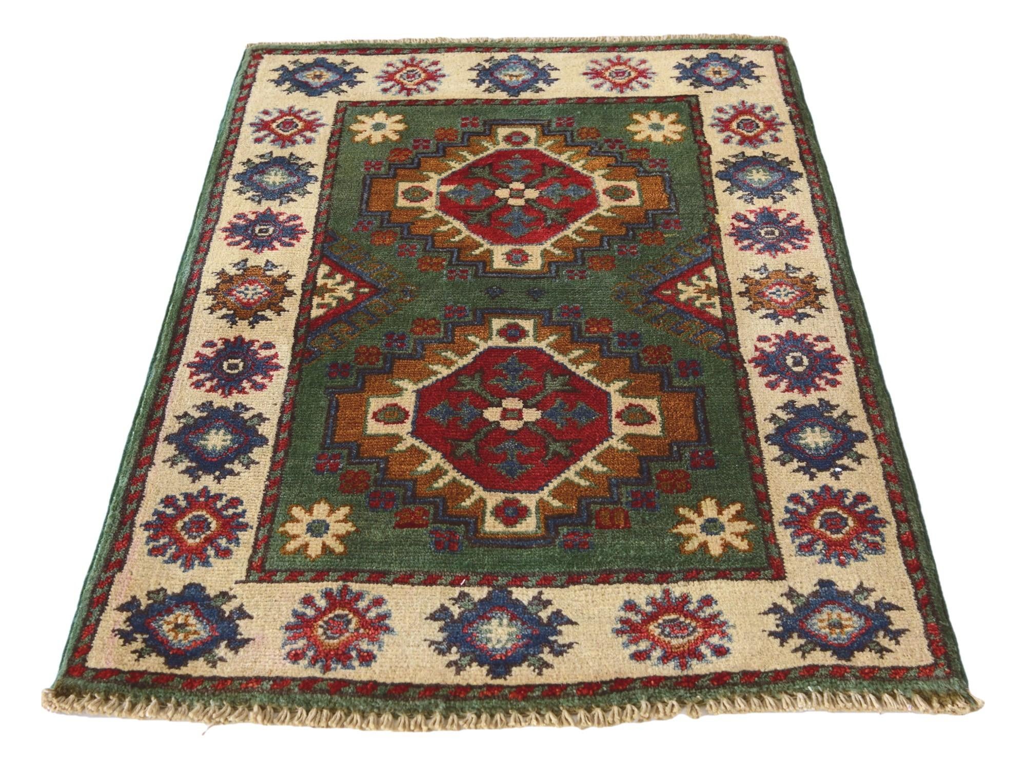 2' x 3' Hand Knotted Kazak Rug