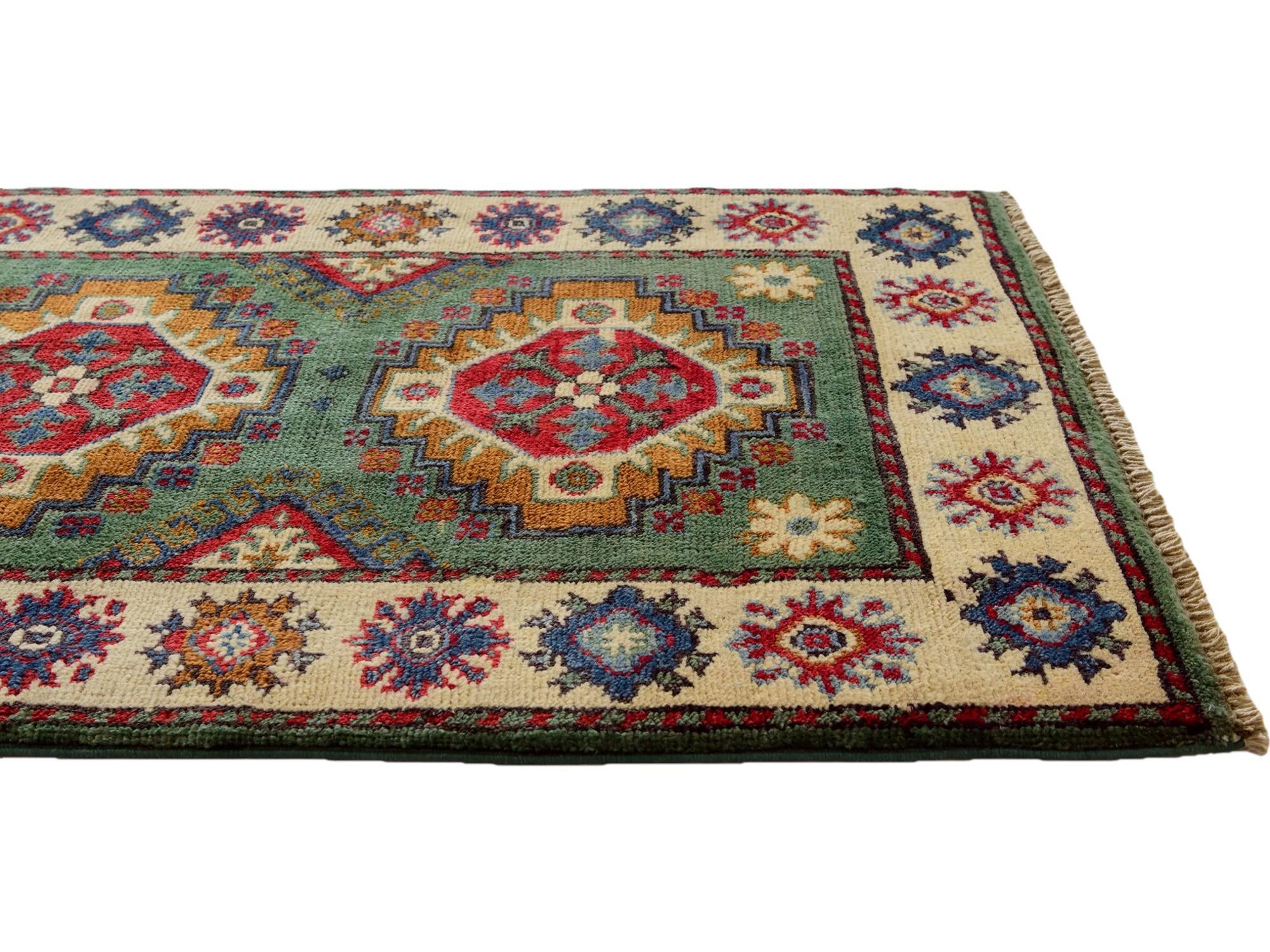 2' x 3' Hand Knotted Kazak Rug