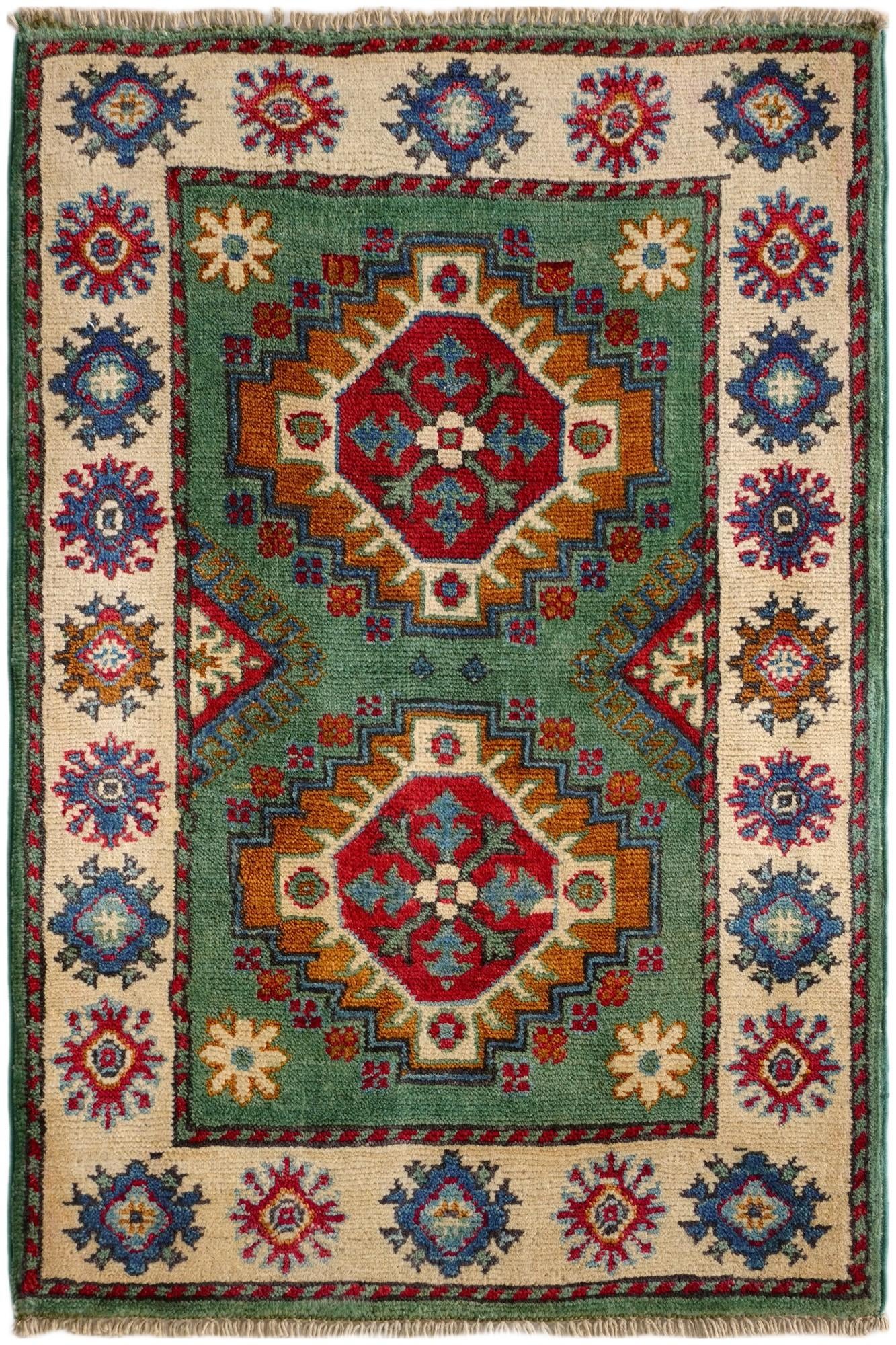2' x 3' Hand Knotted Kazak Rug
