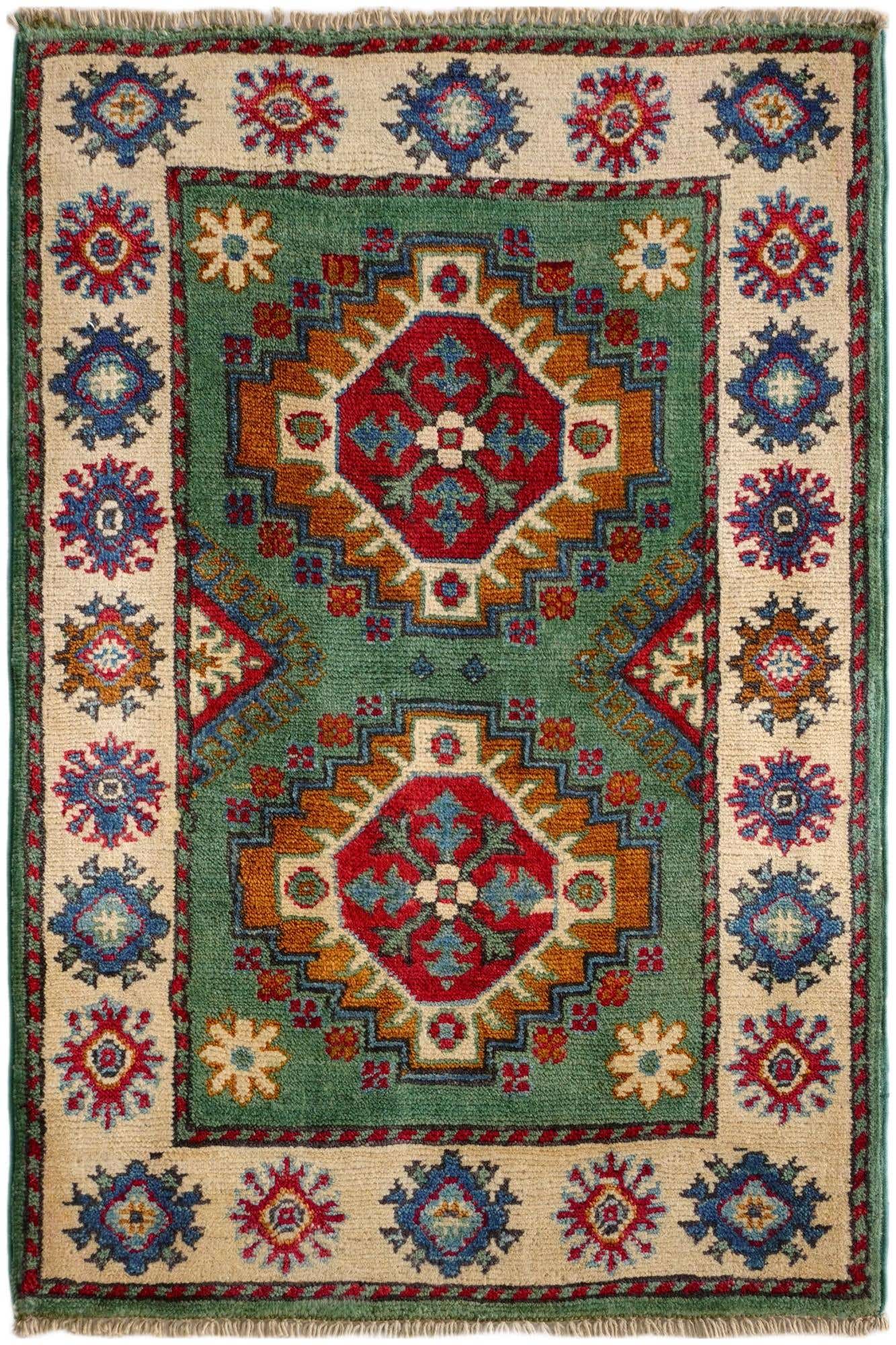 2' x 3' Hand Knotted Kazak Rug