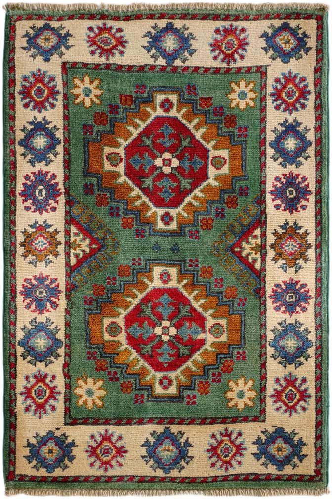 2' x 3' Hand Knotted Kazak Rug