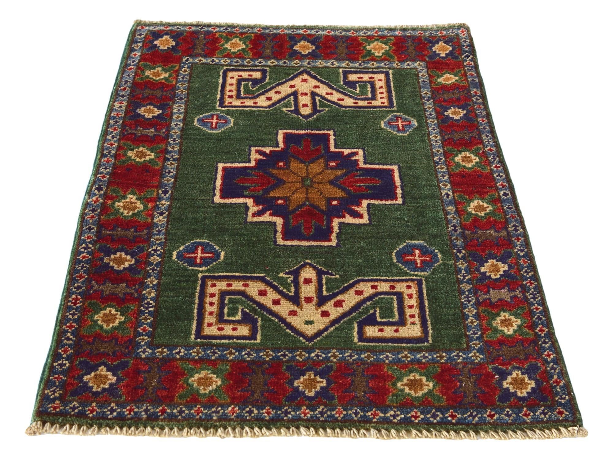 2' x 2' 11 Hand Knotted Kazak Rug