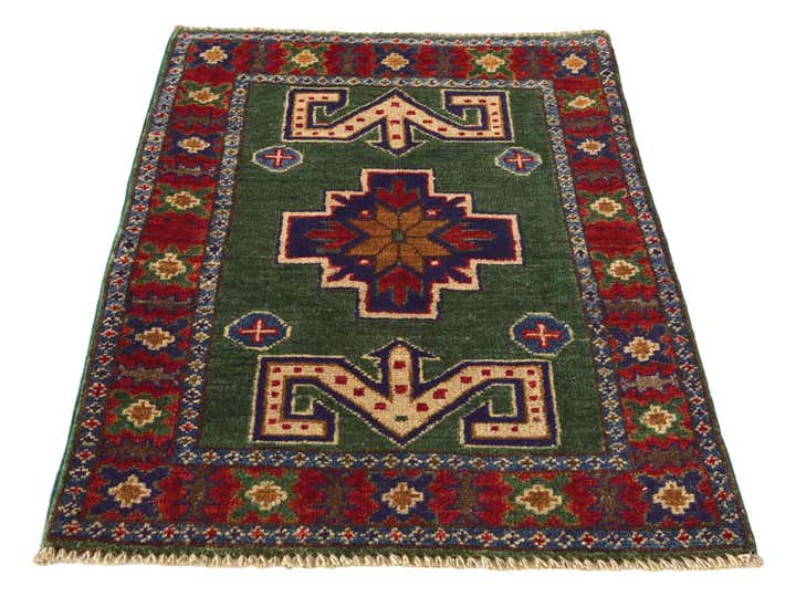 2' x 2' 11 Hand Knotted Kazak Rug