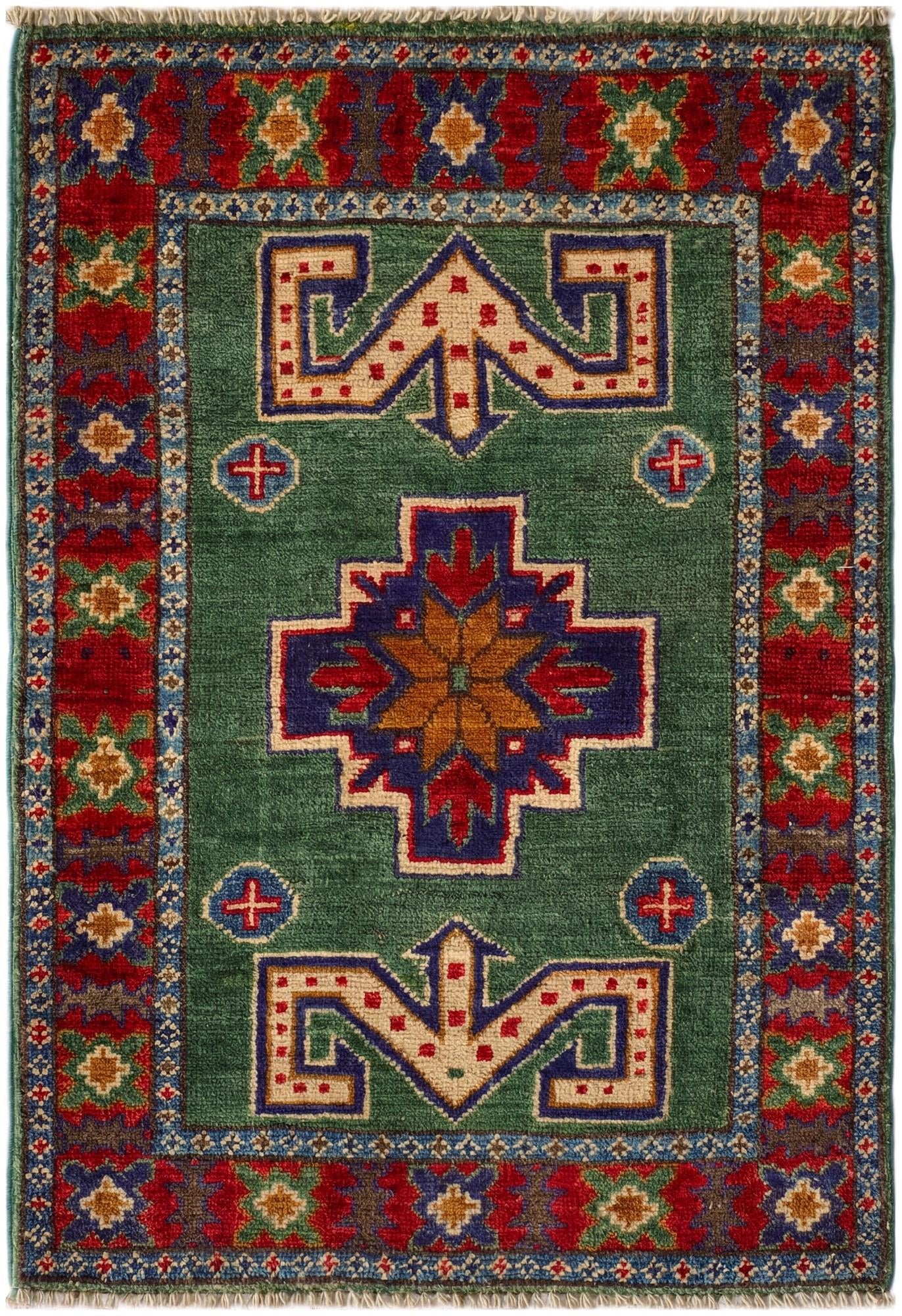2' x 2' 11 Hand Knotted Kazak Rug