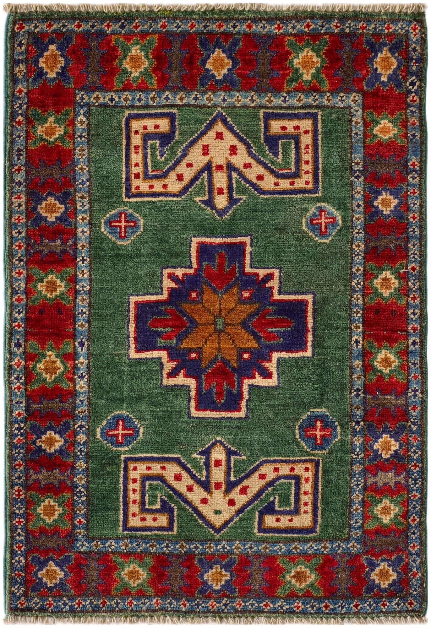 2' x 2' 11 Hand Knotted Kazak Rug