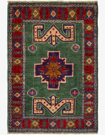 2' x 2' 11 Hand Knotted Kazak Rug