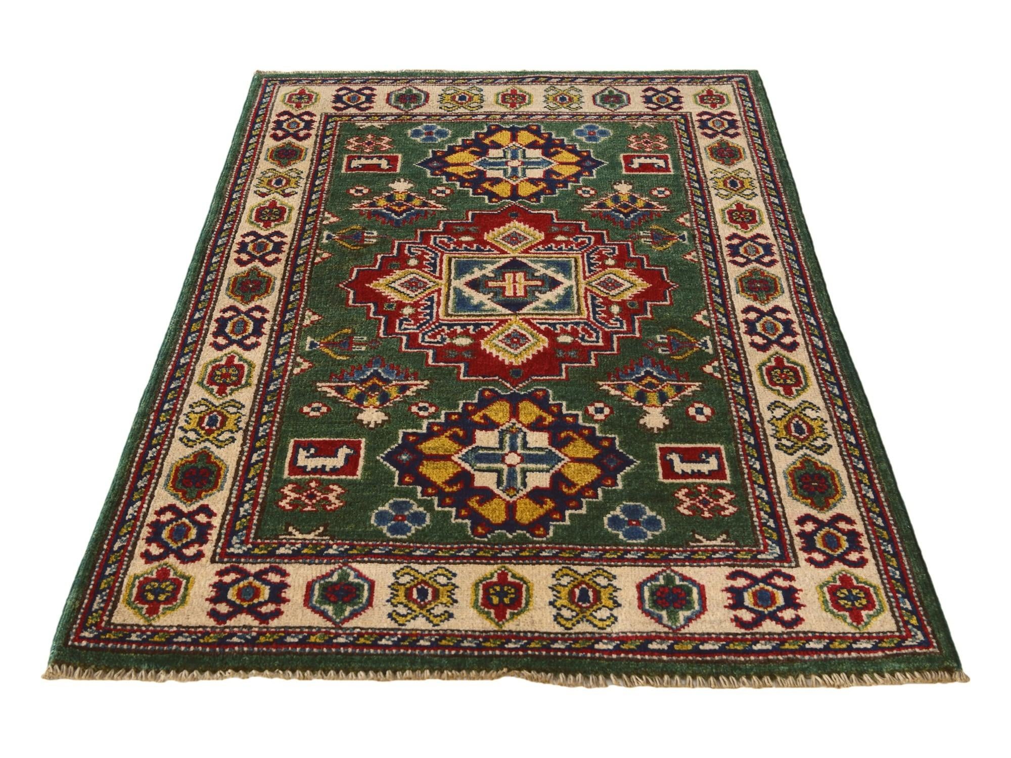 2' 7 x 4' 2 Hand Knotted Kazak Rug