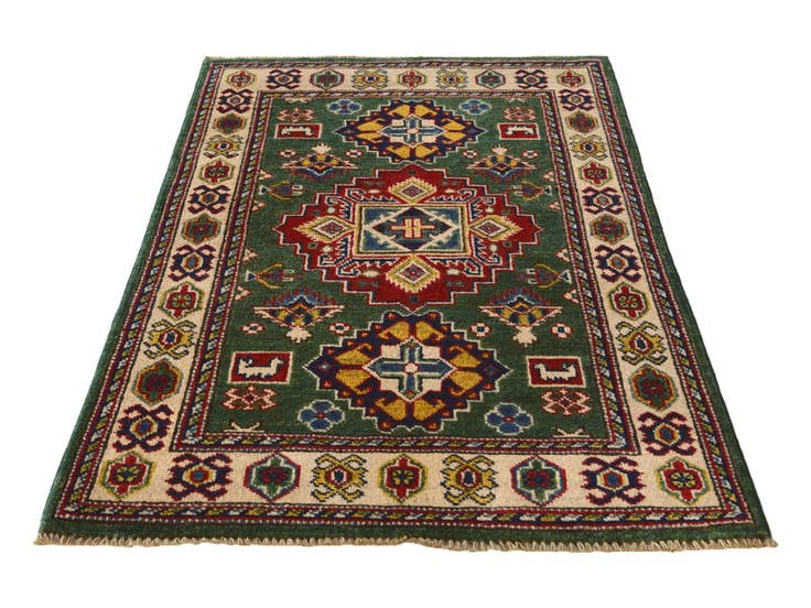 Detail image of 2' 7 x 4' 2 Hand Knotted Kazak Rug