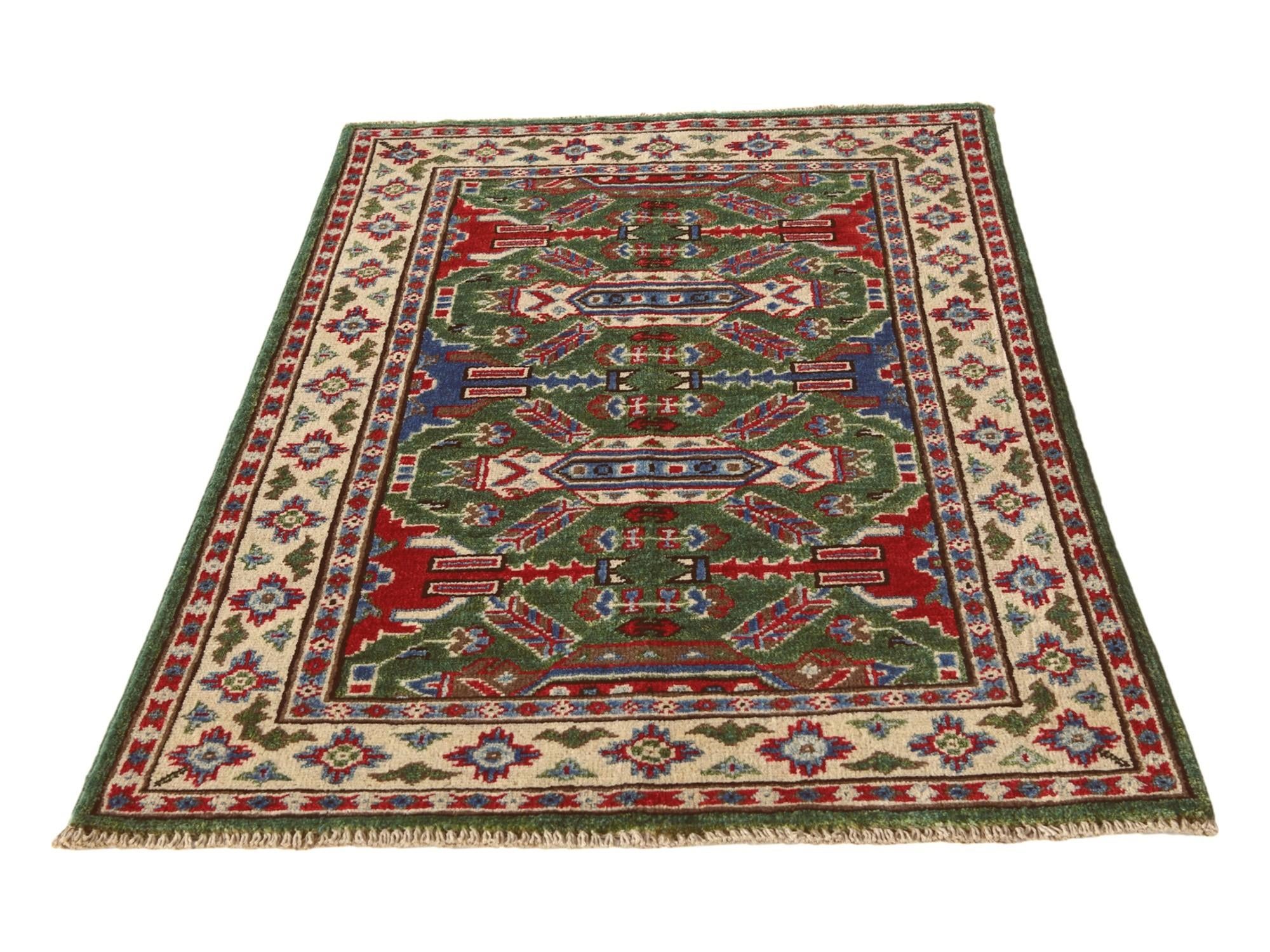 2' 7 x 4' 2 Hand Knotted Kazak Rug