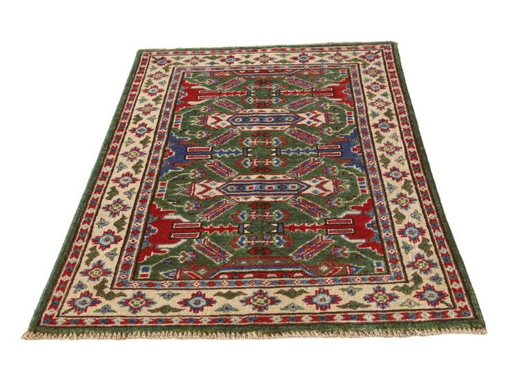 Detail image of 2' 7 x 4' 2 Hand Knotted Kazak Rug