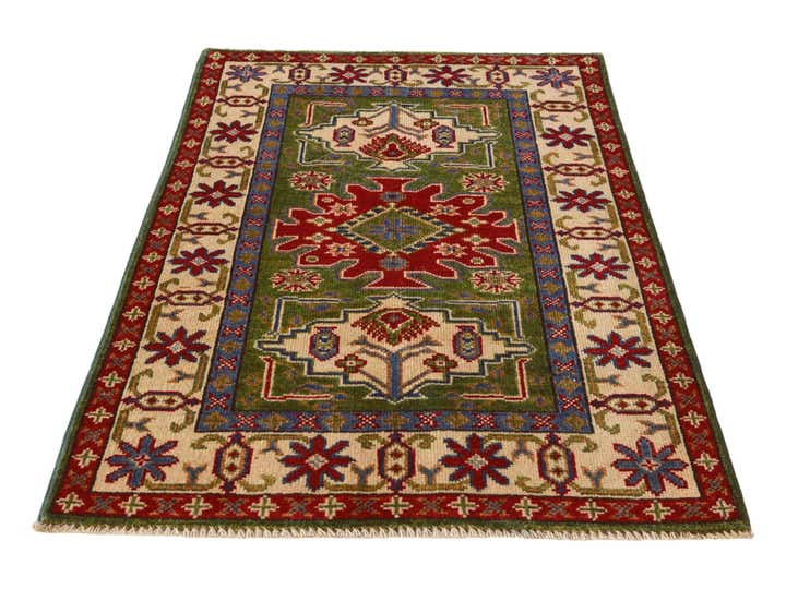 2' 6 x 4' Hand Knotted Kazak Rug