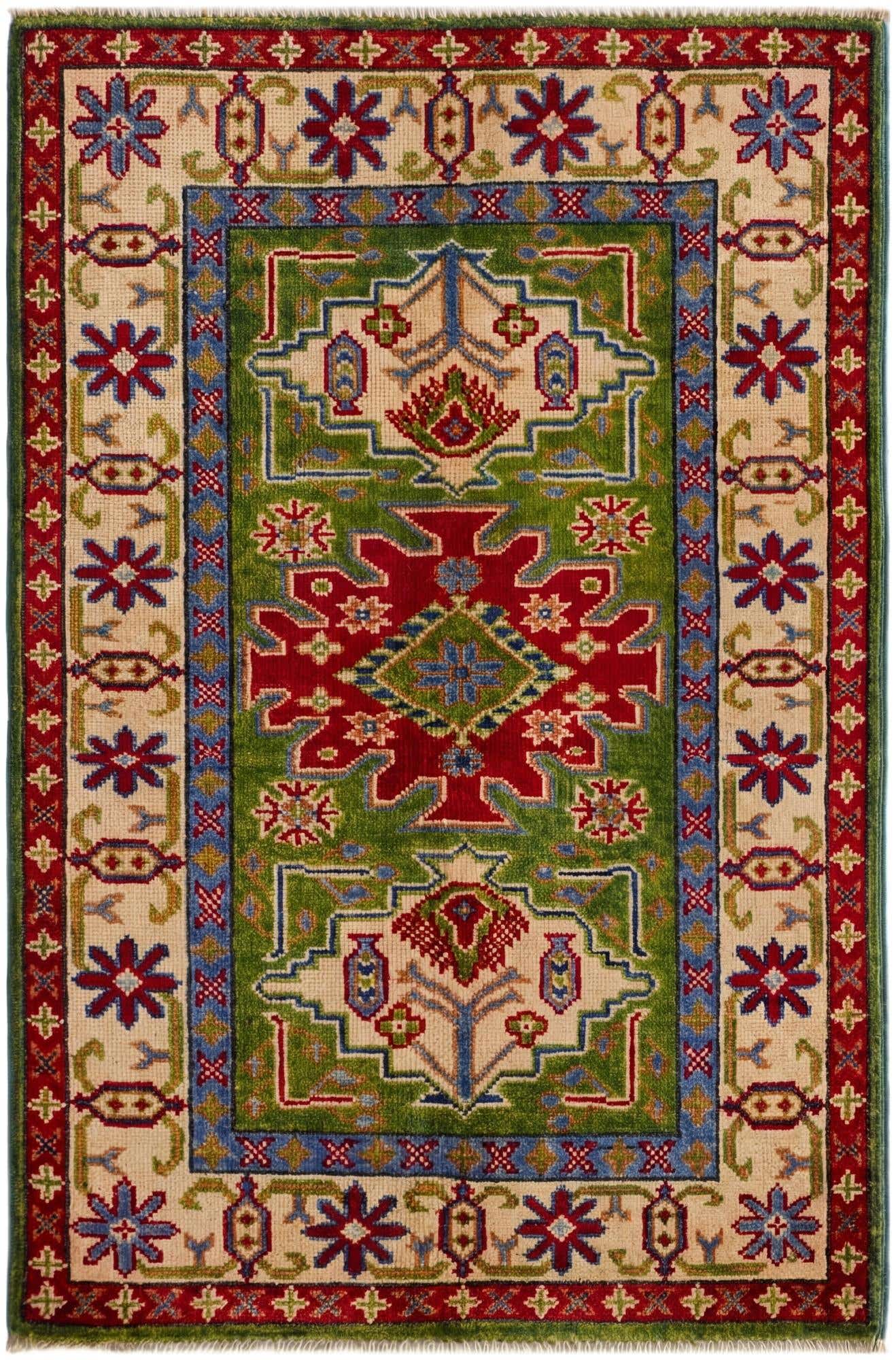 2' 6 x 4' Hand Knotted Kazak Rug