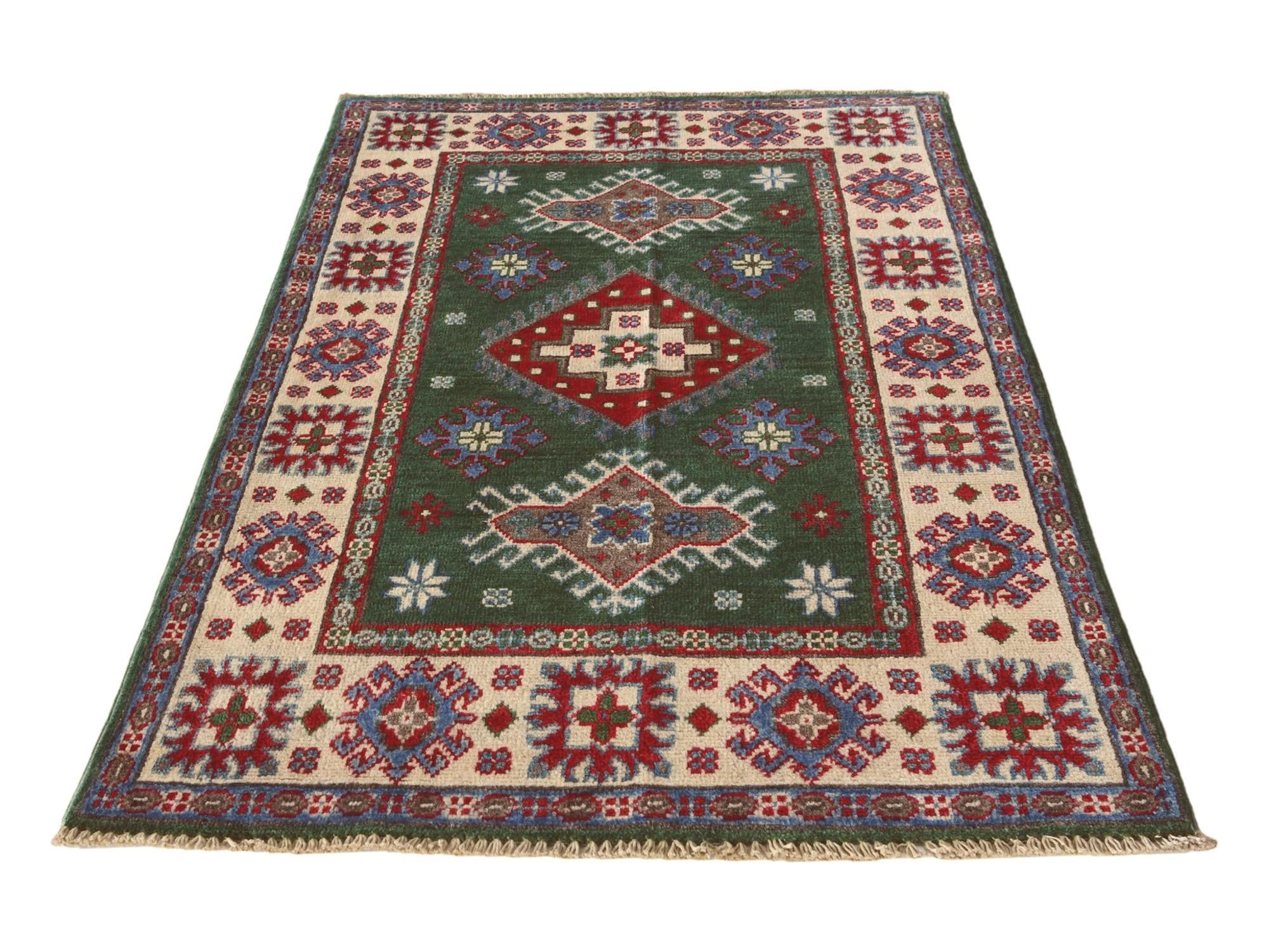 2' 9 x 4' 3 Hand Knotted Kazak Rug
