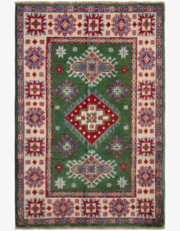 2' 9 x 4' 3 Hand Knotted Kazak Rug
