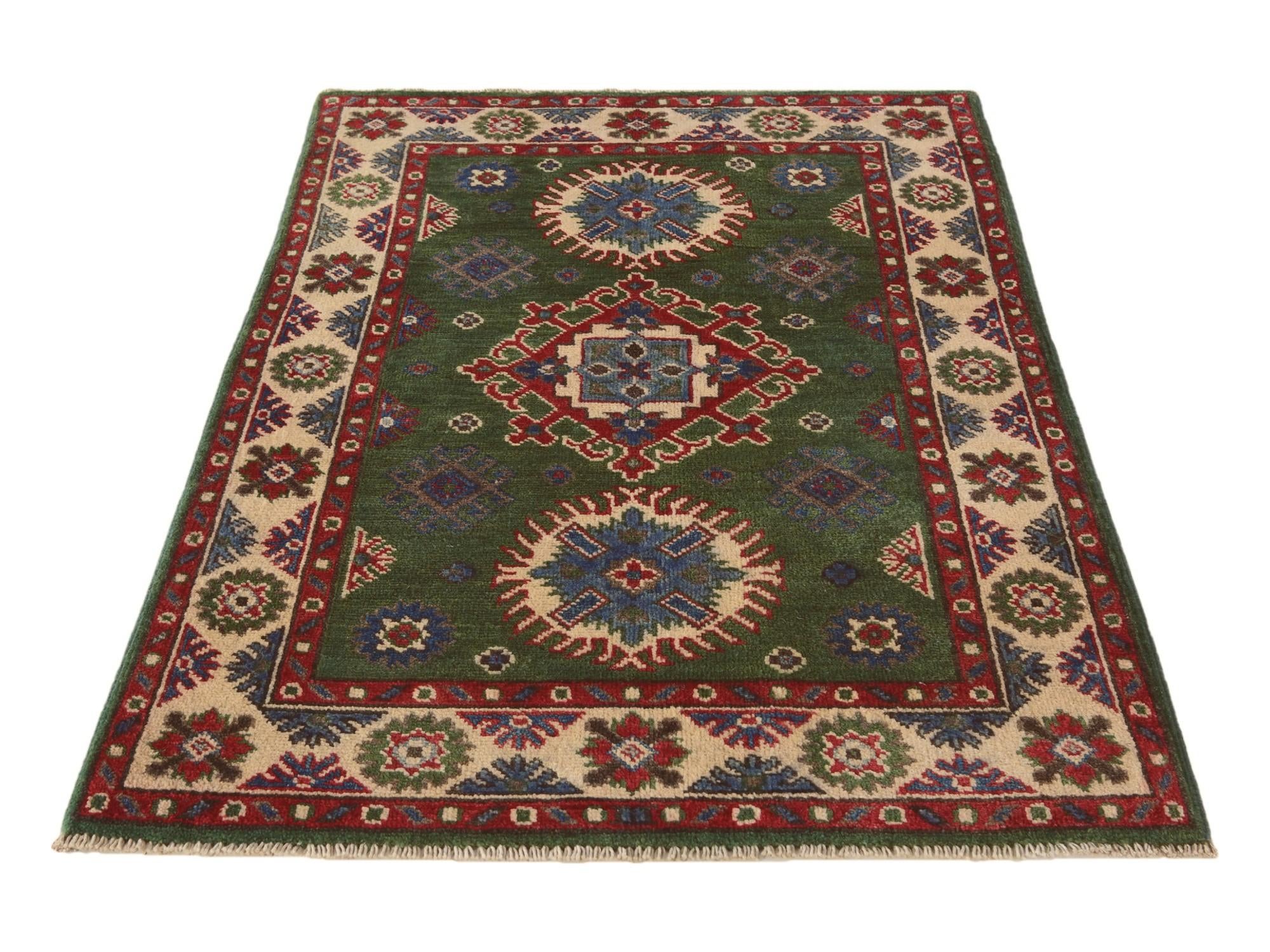 2' 8 x 4' Hand Knotted Kazak Rug