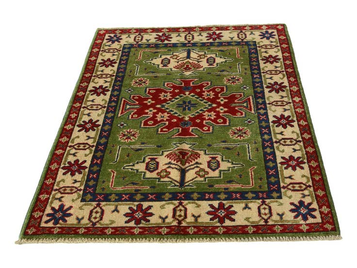 Detail image of 2' 9 x 4' 2 Hand Knotted Kazak Rug