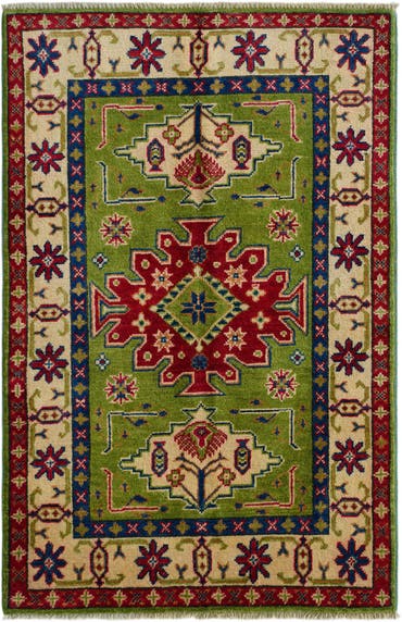 2' 9 x 4' 2  Hand Knotted Kazak Rug