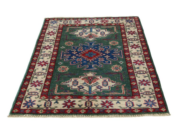 Detail image of 2' 8 x 4' 2 Hand Knotted Kazak Rug
