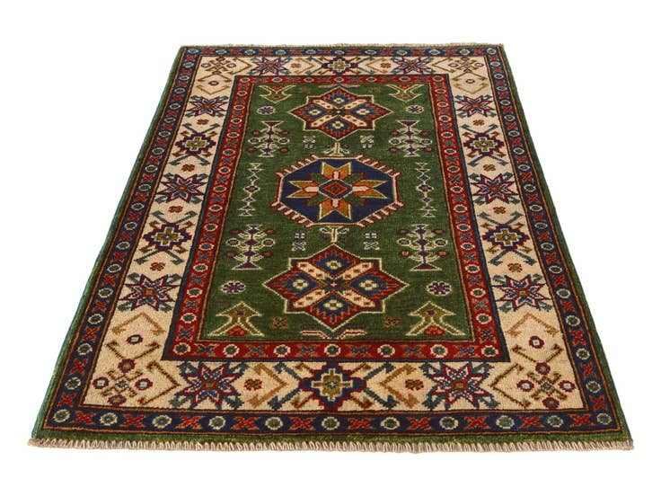 Detail image of 2' 8 x 4' 2 Hand Knotted Kazak Rug