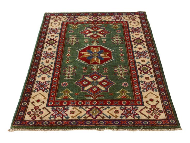 Detail image of 2' 8 x 4' 3 Hand Knotted Kazak Rug