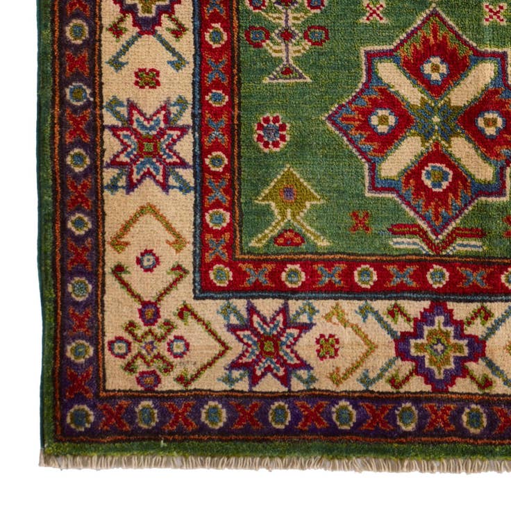 Detail image of 2' 8 x 4' 3 Hand Knotted Kazak Rug