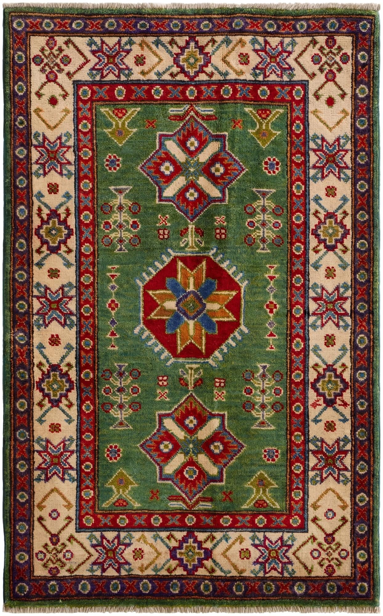 2' 8 x 4' 3 Hand Knotted Kazak Rug