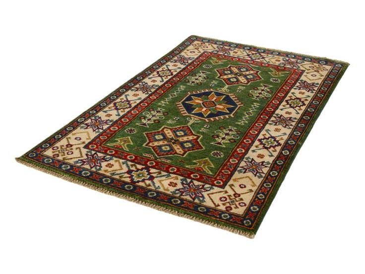 Detail image of 2' 8 x 4' 2 Hand Knotted Kazak Rug